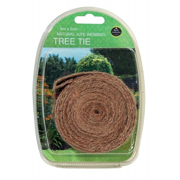 Attache d'arbre en toile de jute naturelle de 5 m x 5 cm