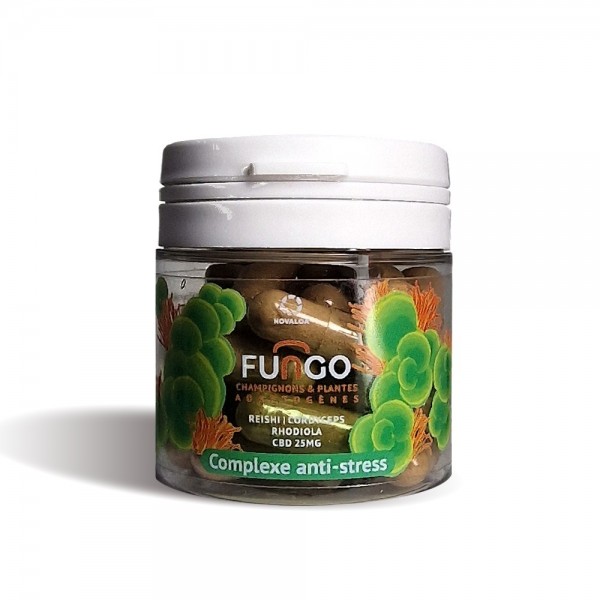 Gélule CBD & champignons anti-stress | FUNGO, NOVALOA