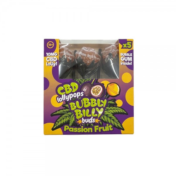 Sucette CBD fruit de la passion - 5 pcs | BUBBLY BILLY