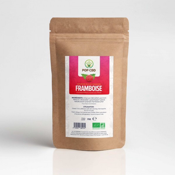 Tisane CBD bio framboise | POP CBD