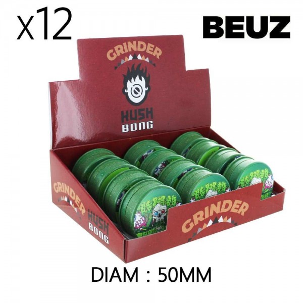 Boîte de 12 Grinders en chanvre Beuz Skeleton Vert