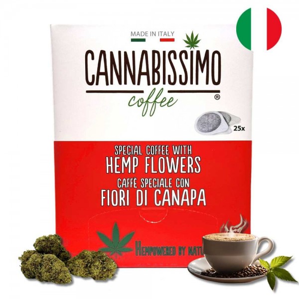 Dosettes Café aux Fleurs de Chanvre Cannabissimo  - 25 dosettes