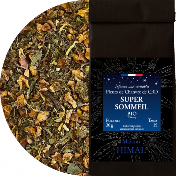 Tisane CBD bio super sommeil - en vrac | MAISON HIMAL