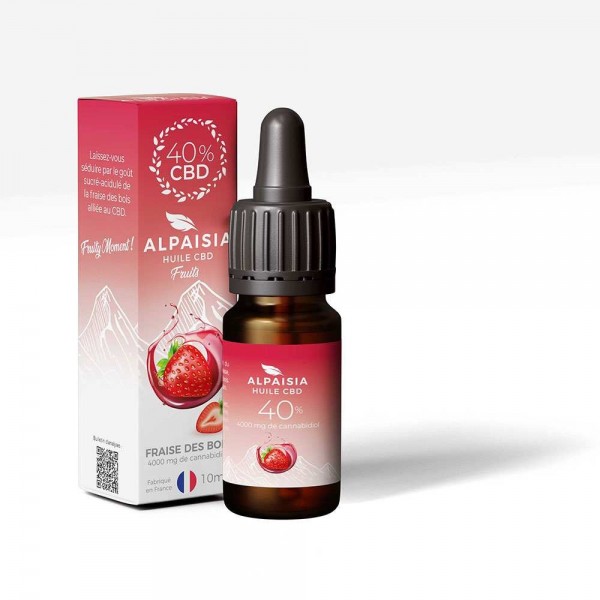 Huile CBD 40% broad spectrum fraise | ALPAISIA