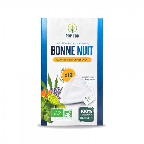 Tisane CBD bio bonne nuit - sachets | POP CBD