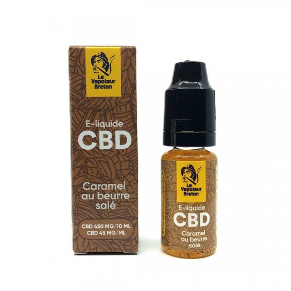 E-liquide CBD caramel 450mg | LE VAPOTEUR BRETON sans nicotine