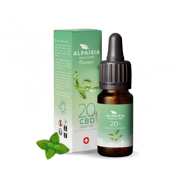 Huile CBD 20% broad spectrum menthe | ALPAISIA