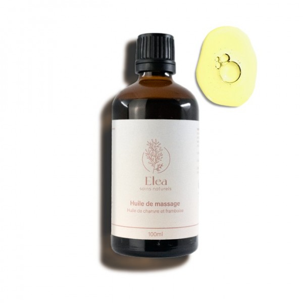 Huile de massage chanvre & framboise | ELEA