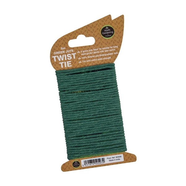 Lien torsadé jute vert 5m